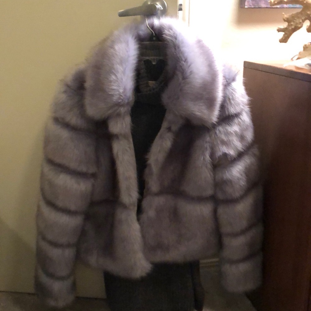 Grey Faux Coat